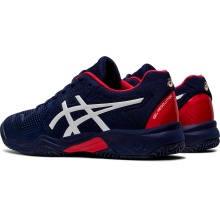 Asics Tennisschuhe Gel Resolution 8 Clay/Sandplatz peacoatblau/rot Kinder